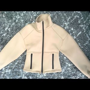 Zara tan neoprene jacket (Never worn)